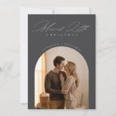 Photo Collage Newlywed Married Little Christmas Feestdagenkaart (Voorkant)