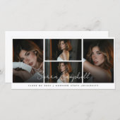 Photo Collage Overlay Mini Afstuderen Aankondiging (Voorkant / Achterkant)