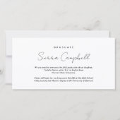 Photo Collage Overlay Mini Afstuderen Aankondiging (Achterkant)