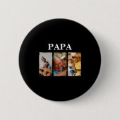 Photo Collage Papa D Gift  Ronde Button 5,7 Cm (Voorkant)