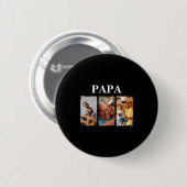 Photo Collage Papa D Gift  Ronde Button 5,7 Cm (Voorkant /achterkant)