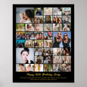 Photo Collage Personalized Picture Mosaic Gift Poster (Voorkant)