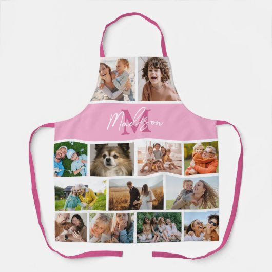 Photo Collage Pink Monogram Schort (Voorkant)