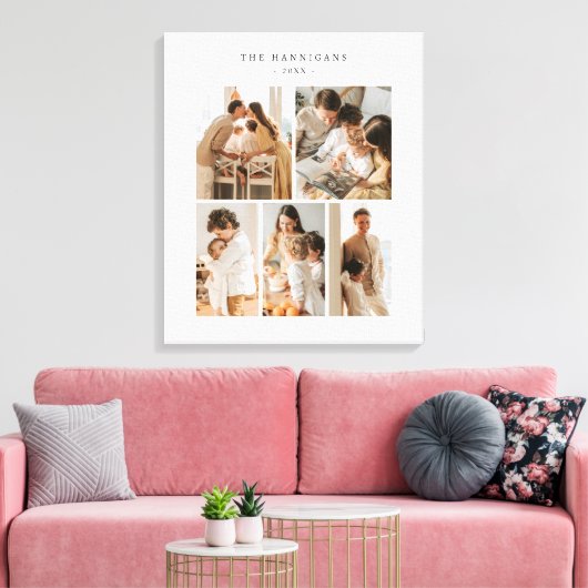 Photo Collage Simple Elegant Modern Canvas Afdruk (Insitu (Woonkamer))