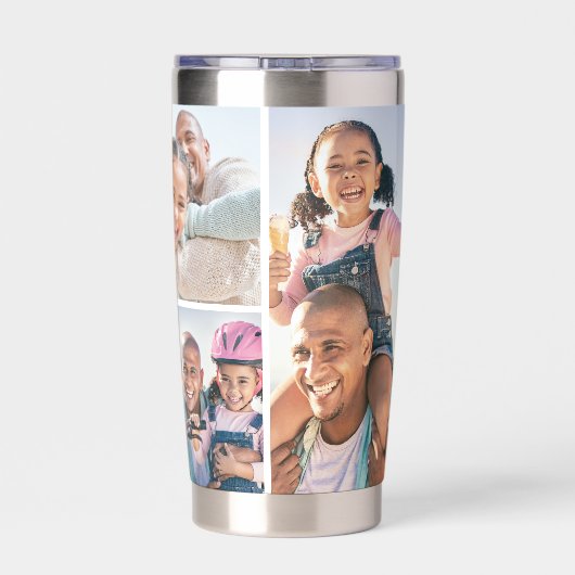 Photo Collage Simple Elegant Picture Geïsoleerde Drinkbeker (Achterkant)