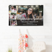 Photo Collage String Lights Graduation Party Spandoek (Insitu)