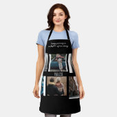 Photo Collage Travel Memory Black Cooking Apron Schort (Gedragen)