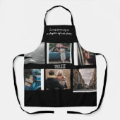 Photo Collage Travel Memory Black Cooking Apron Schort (Voorkant)