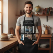 Photo Collage Travel Memory Black Cooking Apron Schort