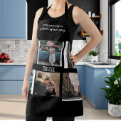 Photo Collage Travel Memory Black Cooking Apron Schort