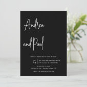 Photo Collage Wedding | Qr Code Invitations Kaart (Staand voorkant)