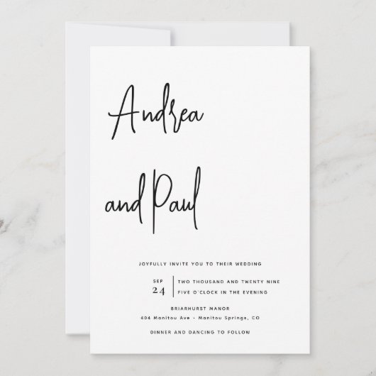 Photo Collage Wedding | Qr Code Invitations Kaart (Voorkant)