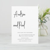 Photo Collage Wedding | Qr Code Invitations Kaart (Staand voorkant)