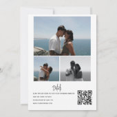 Photo Collage Wedding | Qr Code Invitations Kaart (Achterkant)