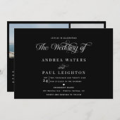Photo Collage Wedding | Qr Code Invitations Kaart (Voorkant / Achterkant)