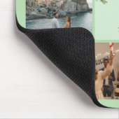 Photo collage with 6 photos and custom Sage Green Muismat (Hoek)