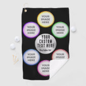 Photo Collage with Custom Text Golfhanddoek (Insitu)