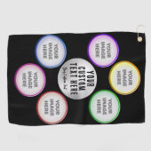 Photo Collage with Custom Text Golfhanddoek (Horizontaal)