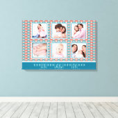 Photo Collage with Decorative Fan Pattern Canvas Afdruk (Insitu (Houten vloer))