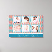 Photo Collage with Decorative Fan Pattern Canvas Afdruk (Voorkant)