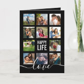 Photo Collage Zwart Trouwprogramma Programma (Voorkant)