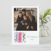 Photo Colorful Joy Christmas Feestdagenkaart (Staand voorkant)