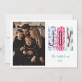 Photo Colorful Joy Christmas Feestdagenkaart (Voorkant)