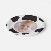 Photo Cow Print Birthday Papieren Bordje (Gekanteld)
