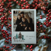 Photo Cowgirl Rustic Howdy Christmas Feestdagenkaart