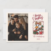 Photo Cozy Duck Christmas Feestdagenkaart (Voorkant)