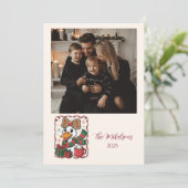 Photo Cozy Duck Christmas Feestdagenkaart (Staand voorkant)