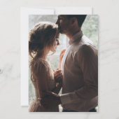 Photo Crest Monogram Classic Black and White Save The Date (Achterkant)