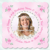 Photo, Customizable Cardboard Coasters, Chipboard Kartonnen Onderzetters