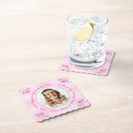 Photo, Customizable Cardboard Coasters, Chipboard Kartonnen Onderzetters (Insitu)