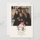 Photo Cute Ghost Christmas Feestdagenkaart (Voorkant)