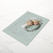 Photo | Cute Winter Woodland Christmas Greeting Folie Feestdagenkaart (Gedraaid)