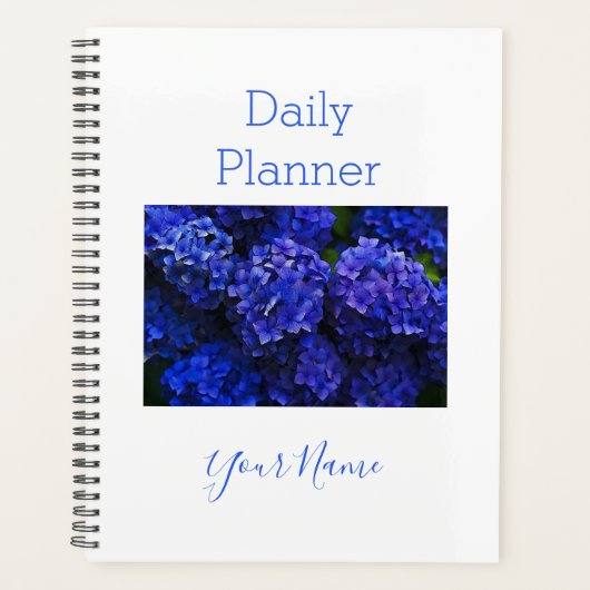 Photo Daily Planner Blue Hydrangea - HAMbWG (Voorkant)