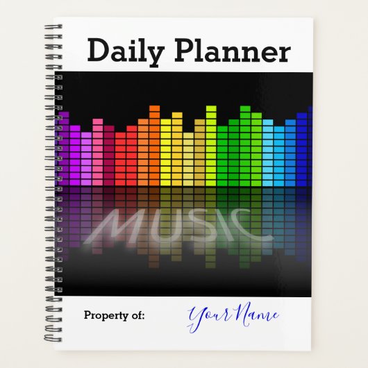 Photo Daily Planner Sound Bars Music Theme HAMbWG (Voorkant)