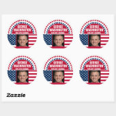 Photo Election Campaign Classic Round Sticker (Vel)
