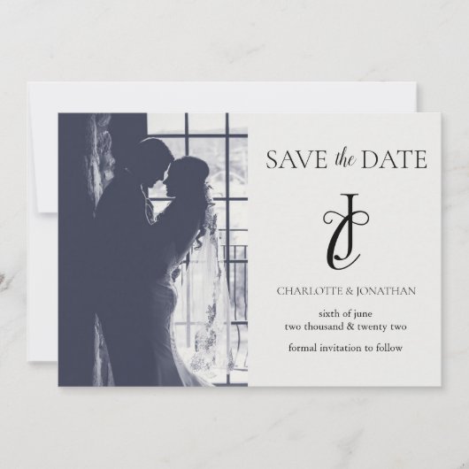 Photo Elegant Classic Wedding Save The Date (Voorkant)