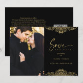 Photo Elegant Fake Golden Filigree Wedding (Voorkant / Achterkant)