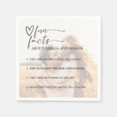 Photo Elegant Fun Facts Wedding Servet (Voorkant)