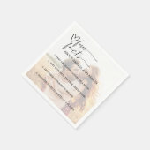 Photo Elegant Fun Facts Wedding Servet (Hoek)