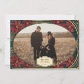 Photo Emerald Baroque Christmas Feestdagenkaart (Voorkant)