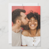 Photo Emerald Blush Dark Moody Floral Script Kaart (Achterkant)