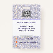 Photo Employee Logo or QR CODE glitter Badge (Achterkant)