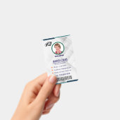 Photo Employee Logo or QR CODE white Badge (Handheld)