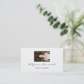 Photo Event Planner Black White Eenvoudig Visitekaartje (Staand voorkant)