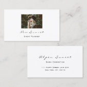 Photo Event Planner Wedding White Eenvoudig Visitekaartje (Voorkant / Achterkant)