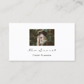 Photo Event Planner Wedding White Eenvoudig Visitekaartje (Voorkant)
